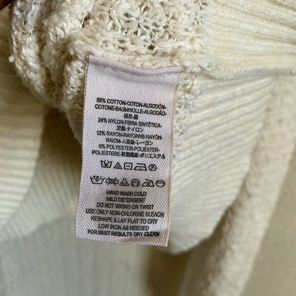 Free People Womens By Your Side Sweater Sz Large Ivory Cowl Neck Boho Soft Girl - Picture 7 of 10